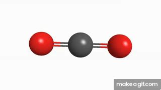 Vibration of a CO2 molecule on Make a GIF