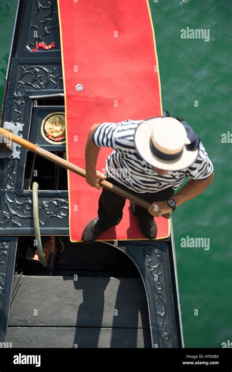 aerial view of gondola Venice Italy Stock Photo - Alamy