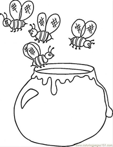 Honey Pot Coloring Page at GetDrawings | Free download