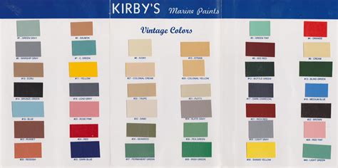 Vintage Marine Color Chart | Marine paint, Marine colors, Color chart