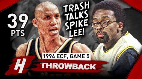 Reggie Miller EPIC Full Game 5 Highlights vs Knicks 1994 NBA Playoffs - 39 Pts, Famous Choke ...