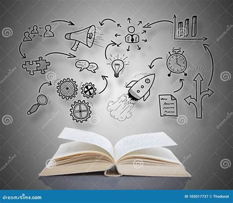 Business Strategy Concept Above a Book Stock Image - Image of book ...