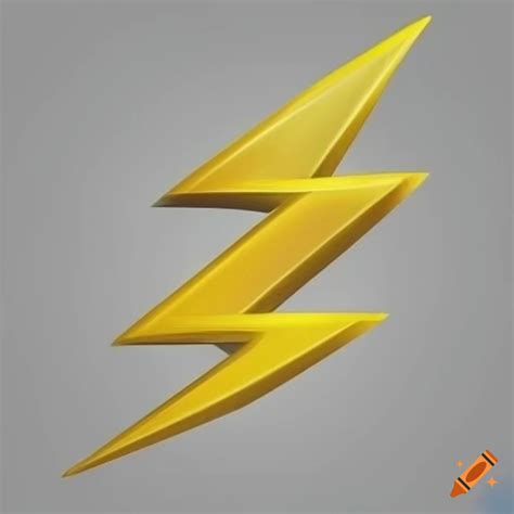 Yellow lightning bolt on white background on Craiyon