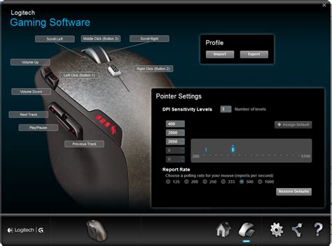 windows 7 - Can't assign volume controls to Logitech G500 Gaming Mouse - Super User