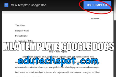 MLA Template Google Docs - Edutechspot