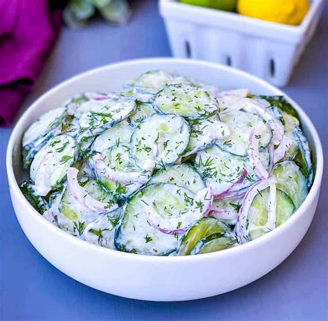 Easy Creamy Cucumber Salad Recipe + {VIDEO}