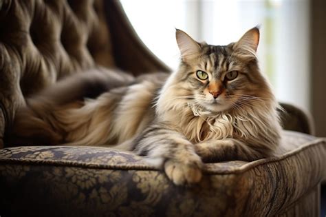 Premium Photo | Relaxing Cat sitting in Couch