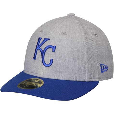 Men's Kansas City Royals New Era Heathered Gray/Royal Change Up Low ...