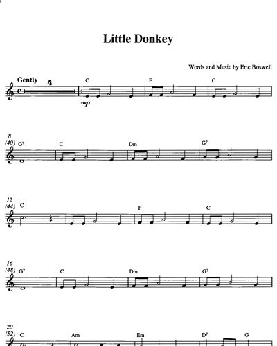 Little Donkey Sheet Music by Eric Boswell | nkoda | Free 7 days trial