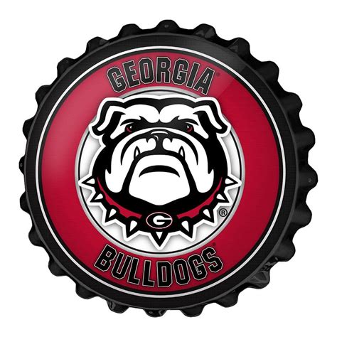 The Fan-Brand 19 in. Georgia Bulldogs Uga Plastic Bottle Cap Decorative ...