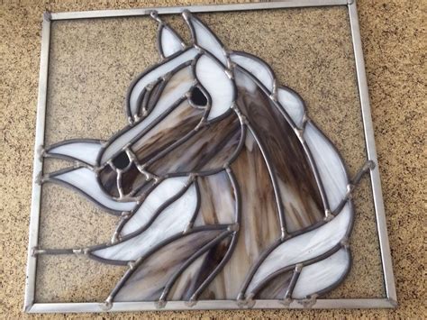 Stained glass horse. First leaded glass project! | Stained glass crafts ...