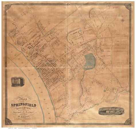 Springfield Massachusetts 1851 Dripps Old Town Map Reprint Homeowner Names Cities Other - Etsy ...