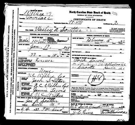 NC Vital Records: Death Certificates, 1906-1979 - State Archives of ...