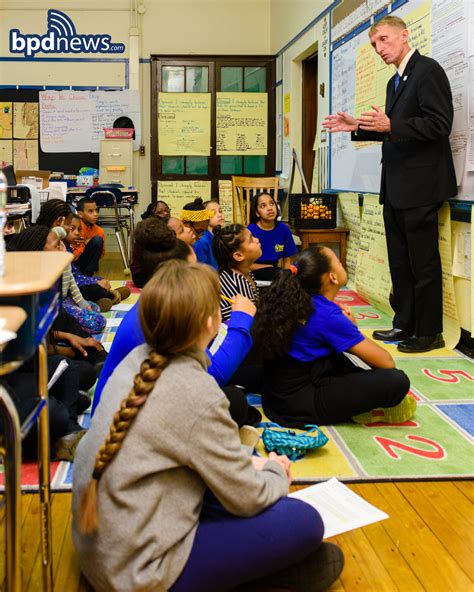 BPD In The Community: Commissioner Evans Stops by the Perkins Elementary School in South Boston ...