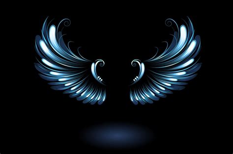 Glowing Angel Wings By blackmoon9 | TheHungryJPEG