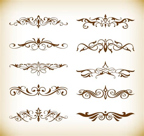 Decorative Elements Vector Set for Your Design | Free Vector Graphics | All Free Web Resources ...