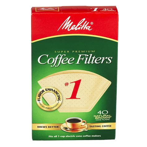 Melitta Coffee Filters - No.1 - Natural Brown - 40s