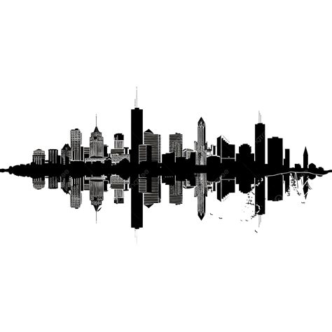 Milwaukee City Skyline Black And White Silhouette, Milwaukee, Skyline ...