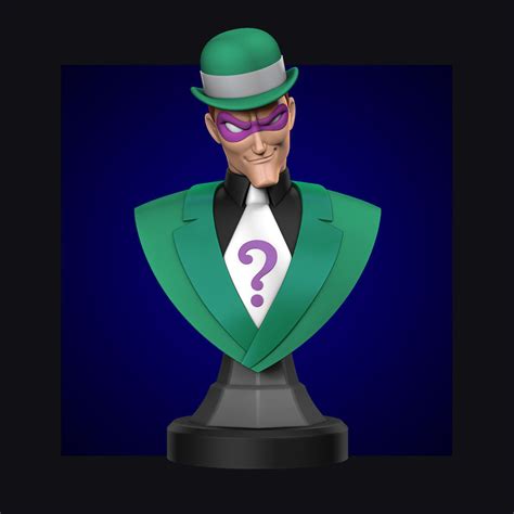 Riddler Bust - Batman The Animated Series 3D print model 3D model 3D ...