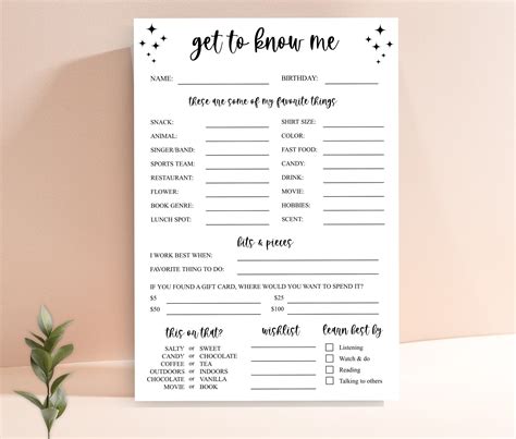 Get To Know Me Worksheet For Kids - Free Printable Templates