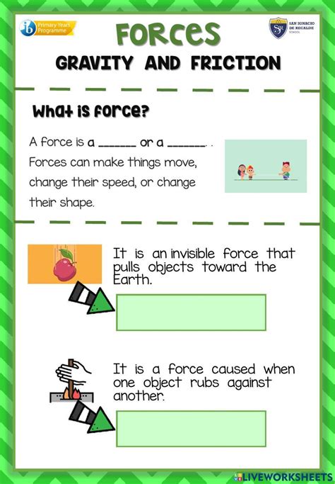 The Force of Gravity Activity for 6th-8th Grade - Worksheets Library