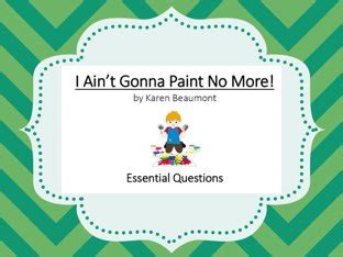 I Ain't Gonna Paint No More EQs Free Games | Activities | Puzzles ...