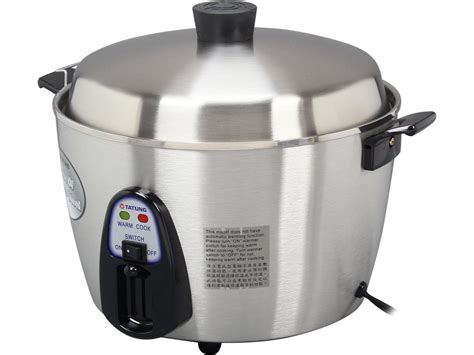 TATUNG Stainless Steel Multi-Functional Rice Cooker and Steamer, 22 Cups cooked / 11 Cups ...