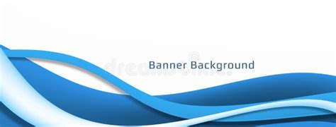 Modern Stylish Blue Wave Banner Template Stock Vector - Illustration of ...