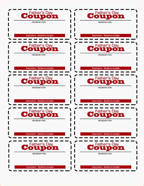 Free Printable Blank Birthday Coupons - Free Printable