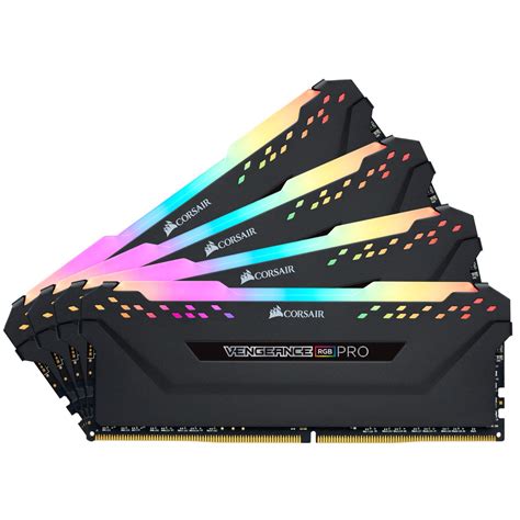 32GB Corsair Vengeance RGB Pro DDR4 4000MHz PC4-32000 CL19 Quad Channel Kit (4x 8GB) Black