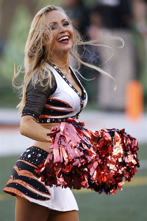 A Cincinnati Bengals cheerleader performs in the second half of an NFL football game, Sunday ...