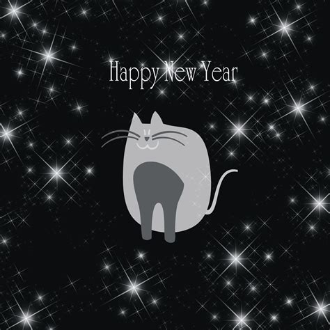 Black And Gold New Year Cat Free Stock Photo - Public Domain Pictures