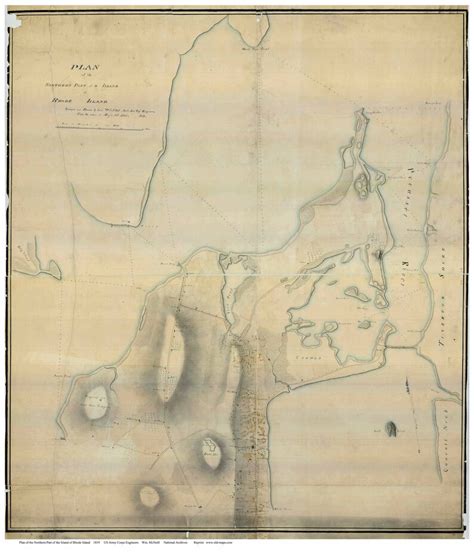 Aquidneck Island north Rhode Island 1819 Map Portsmouth | Etsy