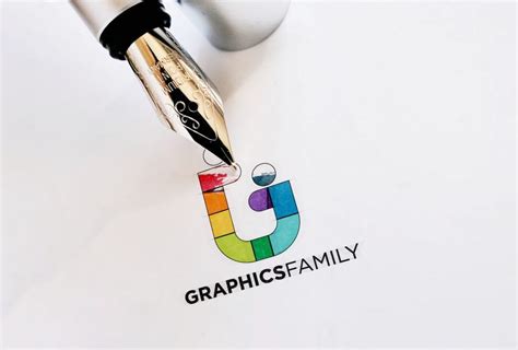 Ink Pen Logo Mockup – GraphicsFamily