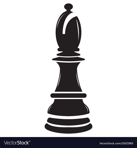 Isolated bishop chess piece icon Royalty Free Vector Image