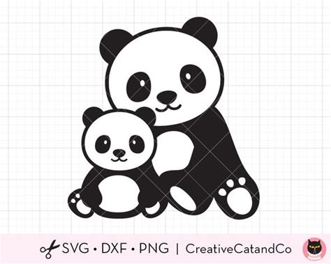 Baby Panda SVG Mom and Baby Panda Animal Svg Cute Panda Svg - Etsy