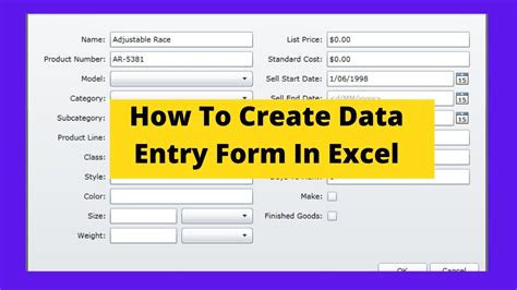 How To Create An Excel Database Entry Form - Riset