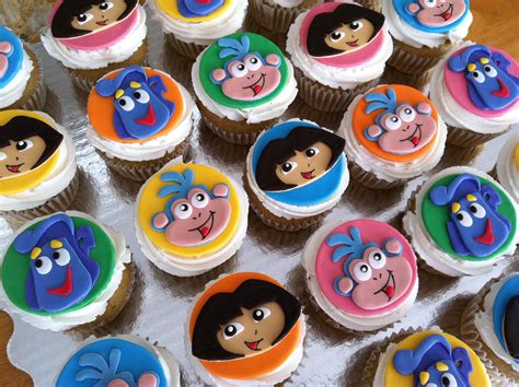 Dora's cupcakes Dora Cupcakes, Dora Cake, Birthday Cupcakes, Cupcake Cookies, Birthday Food, 3rd ...