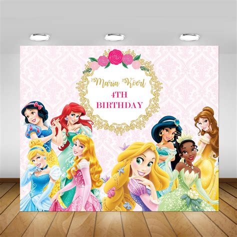 Printable Disney Princess Party Backdrop Disney Princess | Etsy