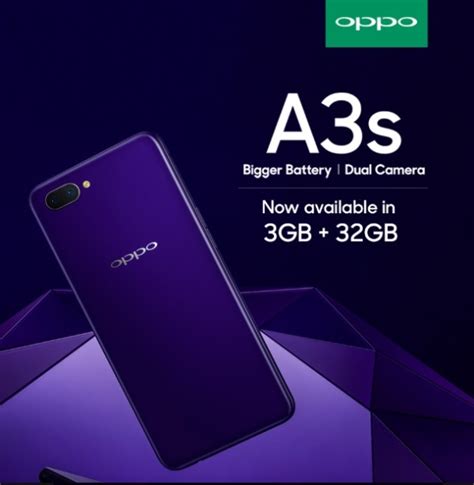 OPPO A3s Now Has 3GB/32GB Variant in India - TeknoGadyet