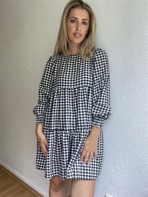 CHECK dress with A Ruffle - Just Love By O&A