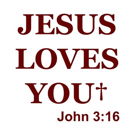 Jesus Loves You Sticker - Religious John 3:16 Decal - Choose Color Size | eBay