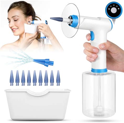 KAUGIC Electric Ear Wax Removal, Water Powered Ear Cleaner, Ear Cleaning Kit, Safe and Effective ...