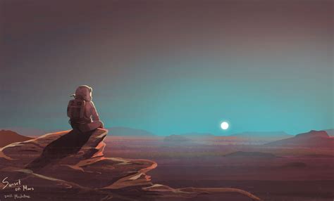 The Martian : Sunset on mars by Mushstone on DeviantArt