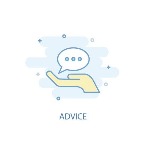 Premium Vector | Advice line concept. Simple line icon, colored illustration. advice symbol flat ...