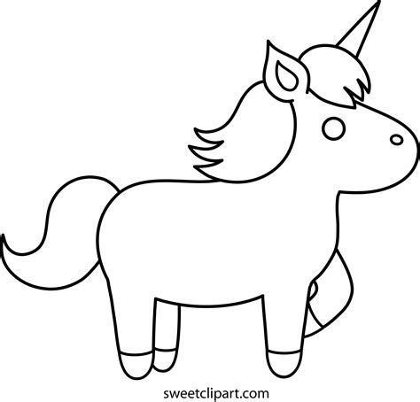 Easy Unicorn Coloring Pages