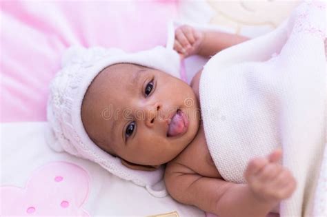 Adorable Little African American Baby Girl Looking - Black Peopl ...