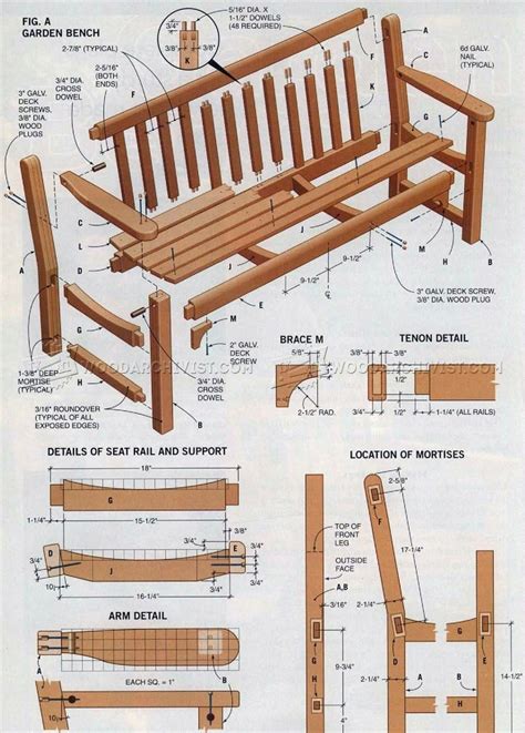 #2037 Garden Bench Plans - Outdoor Furniture Plans | Garden bench plans ...