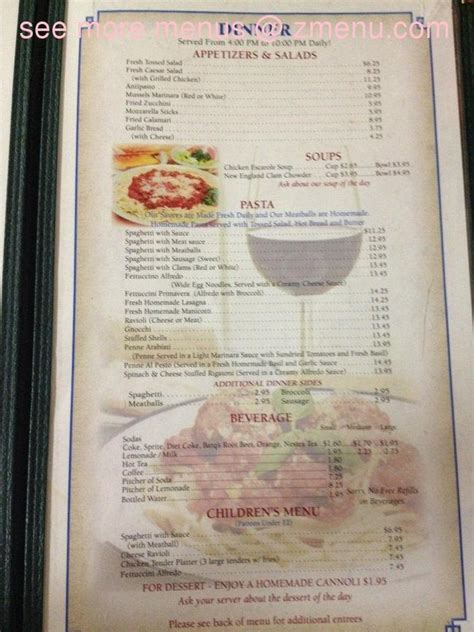 Online Menu of Angelos Ristorante & Pizzeria Restaurant, Sea Isle City ...