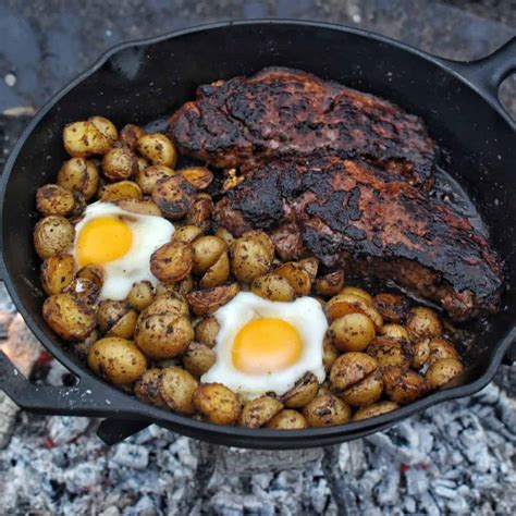 Chipotle Coffee Rub Steak & Eggs Skillet - Over The Fire Cooking